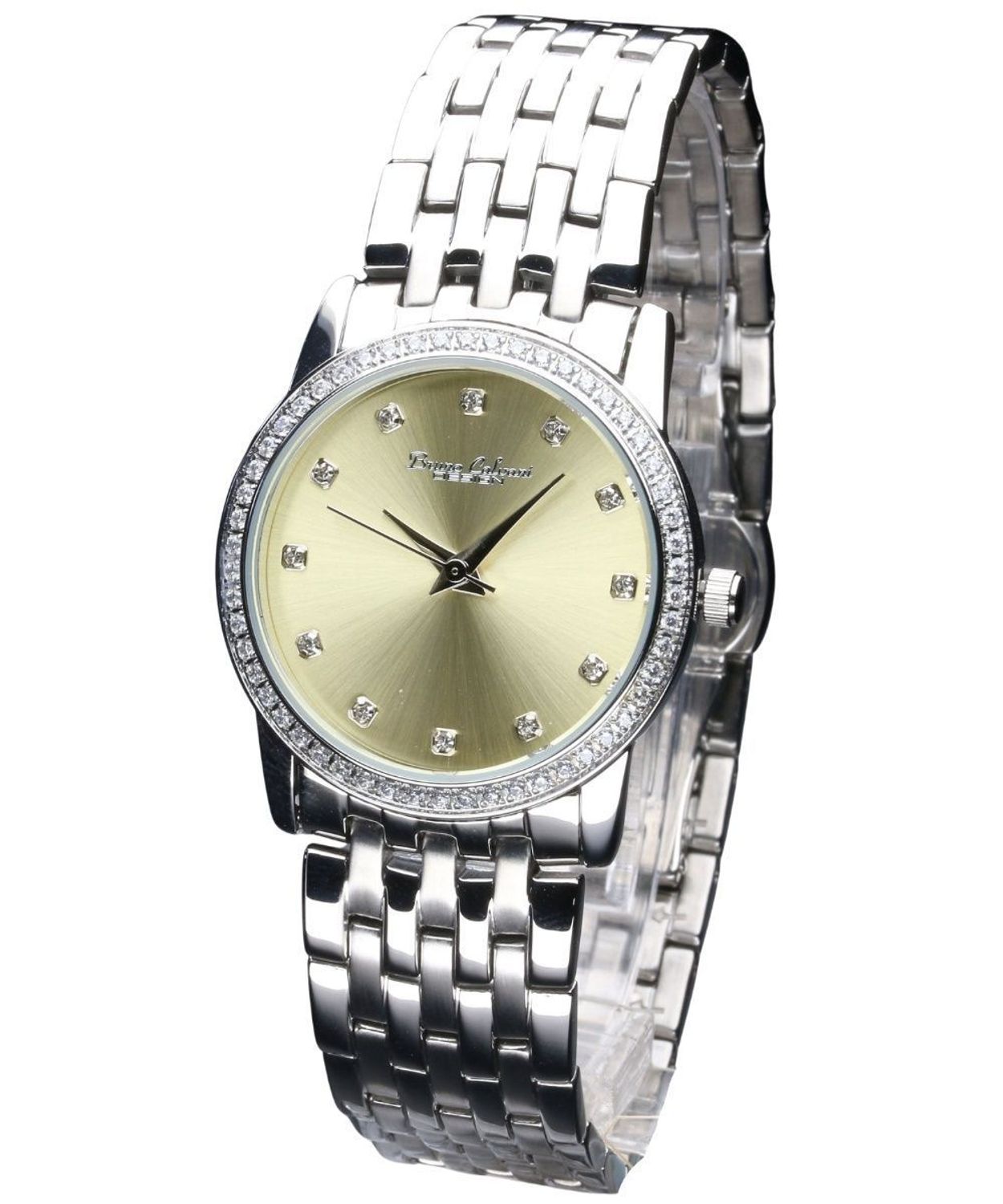 Zegarek damski z cyrkoniami Bruno Calvani FASHION BC974 srebrny żółty.jpg